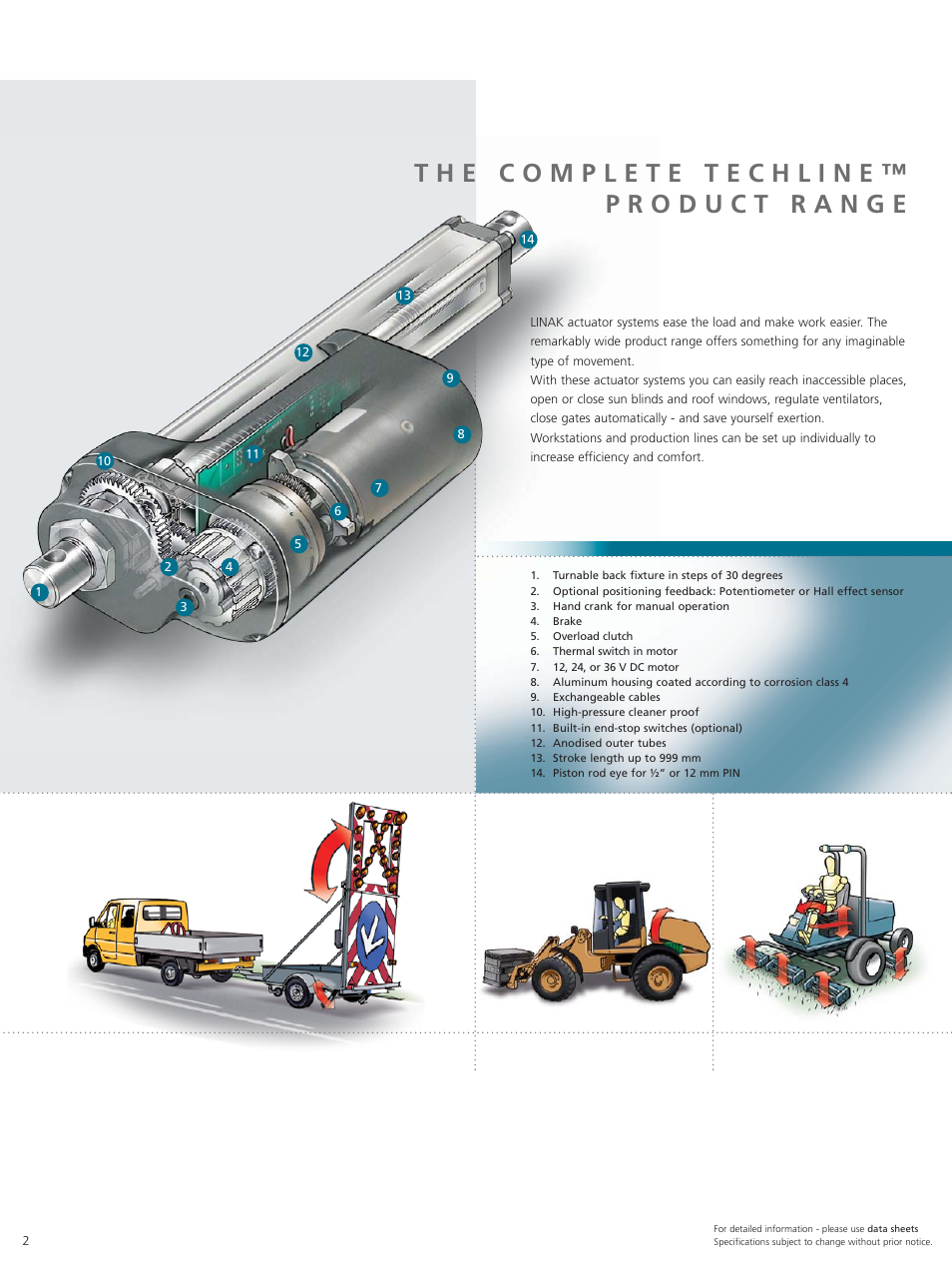 Linak Techline Linear Actuator Technology User Manual | Page 2 / 16