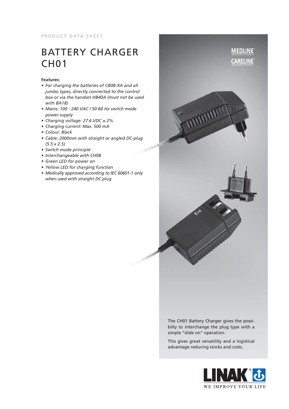 Linak CH01 User Manual | 2 pages