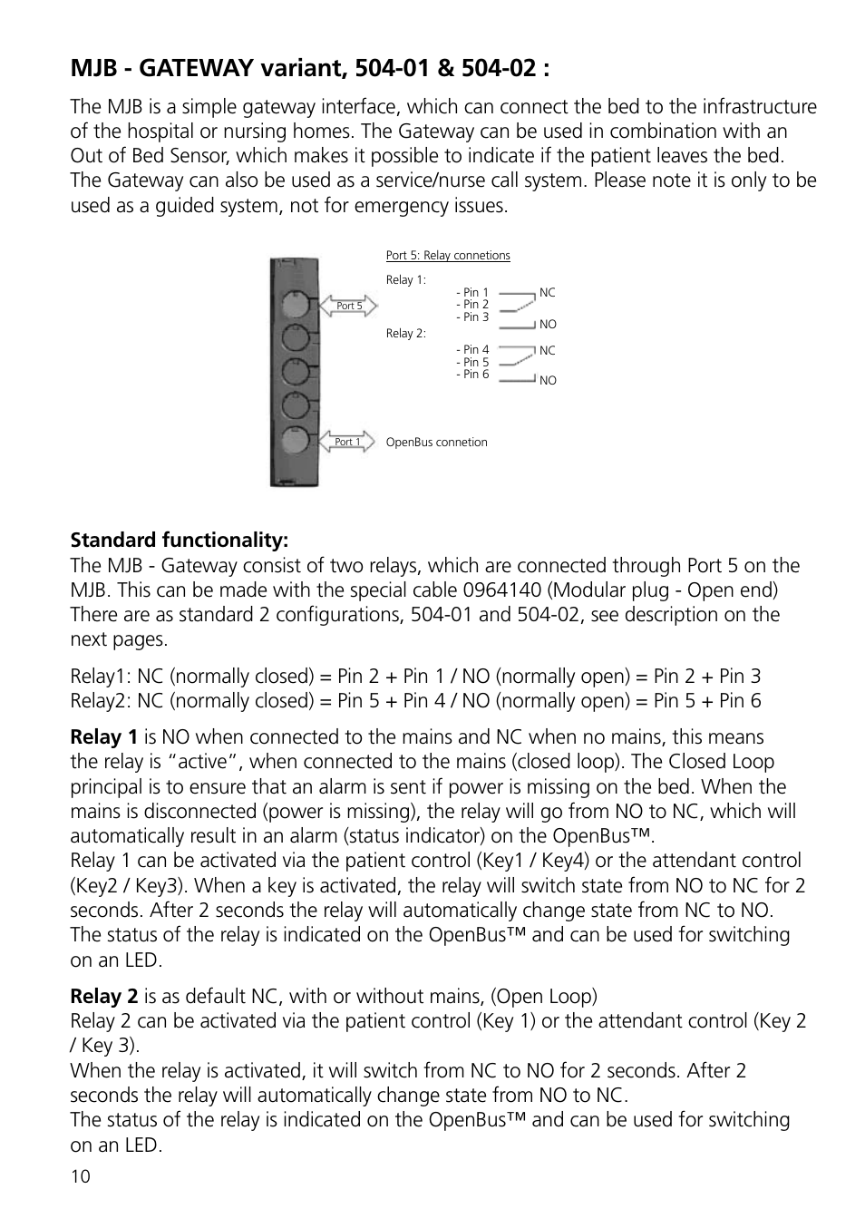 Linak MEDLINE MJB User Manual | Page 10 / 24