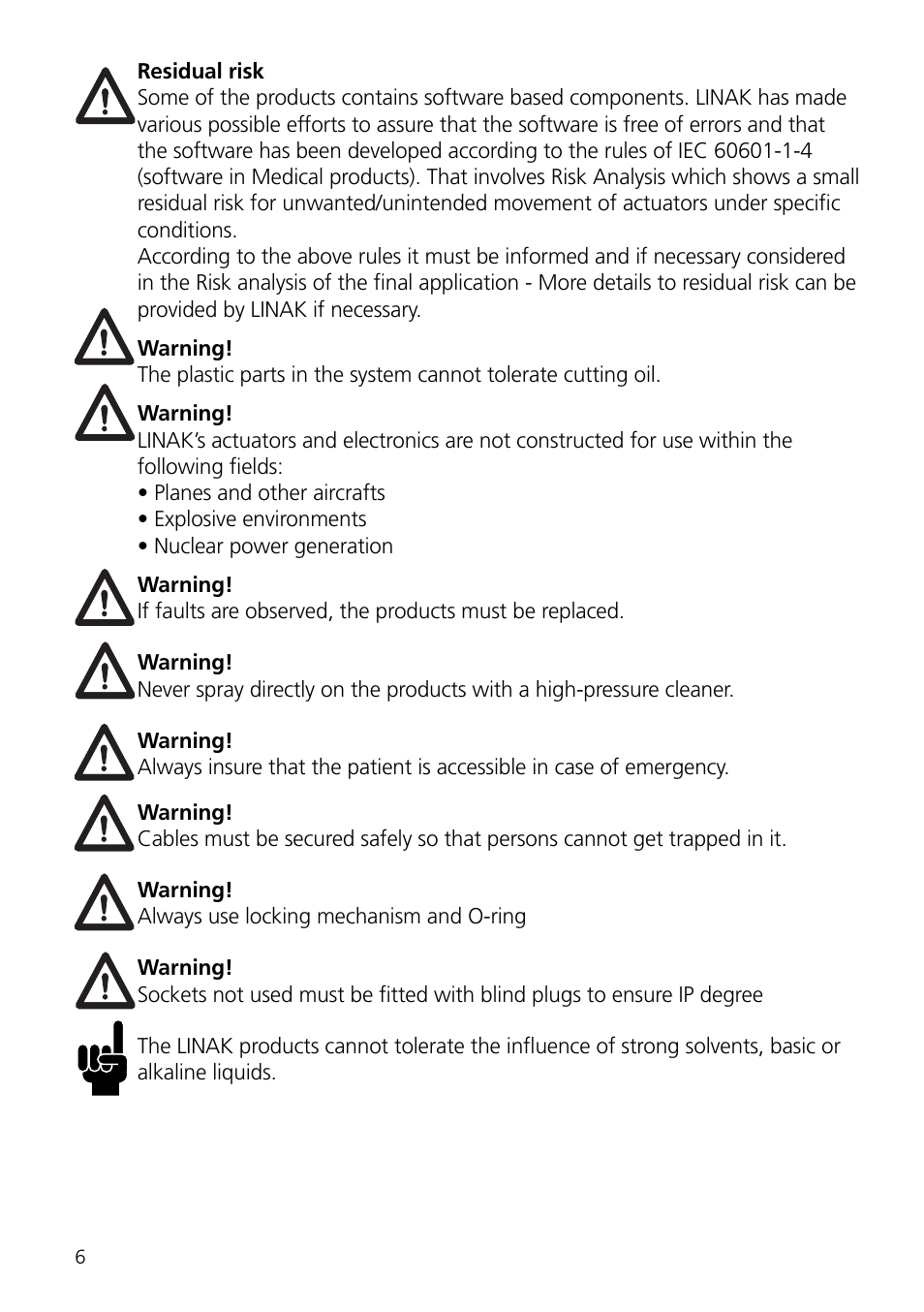 Linak MEDLINE MJB User Manual | Page 6 / 24