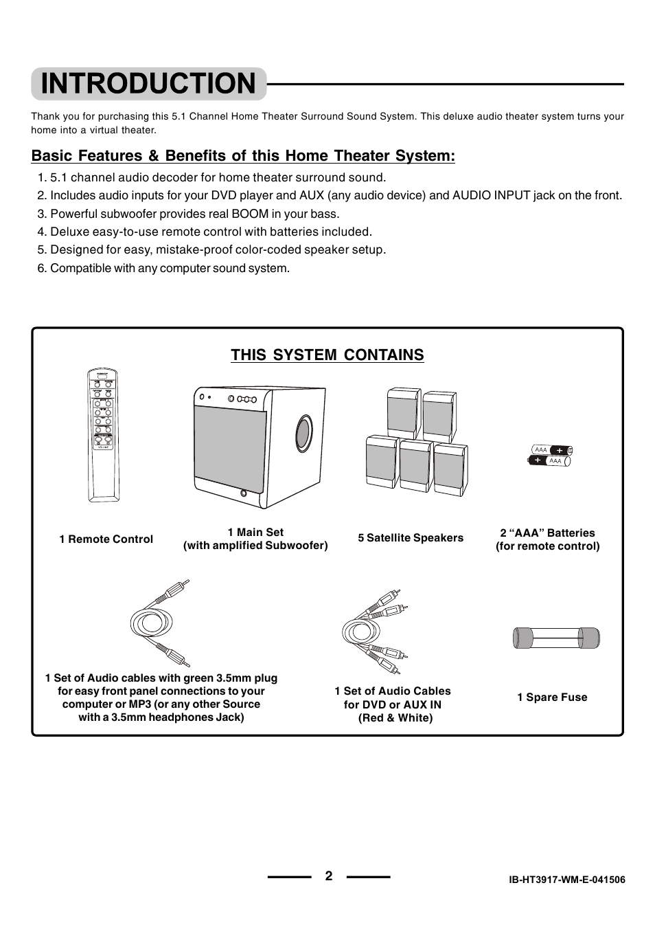 Lenoxx Electronics HT3917 User Manual | Page 3 / 15