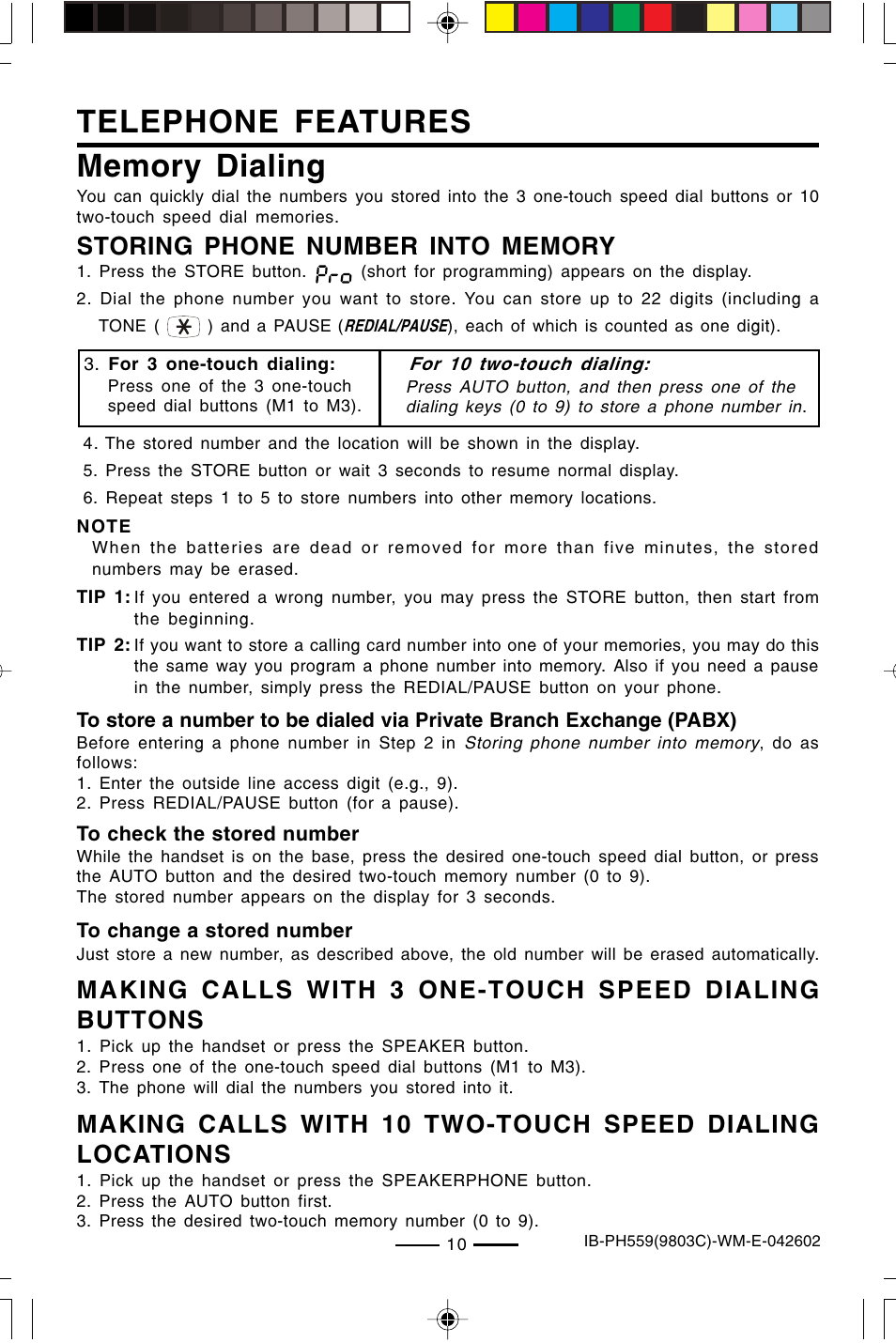 Lenoxx Electronics PH559 User Manual | Page 12 / 20