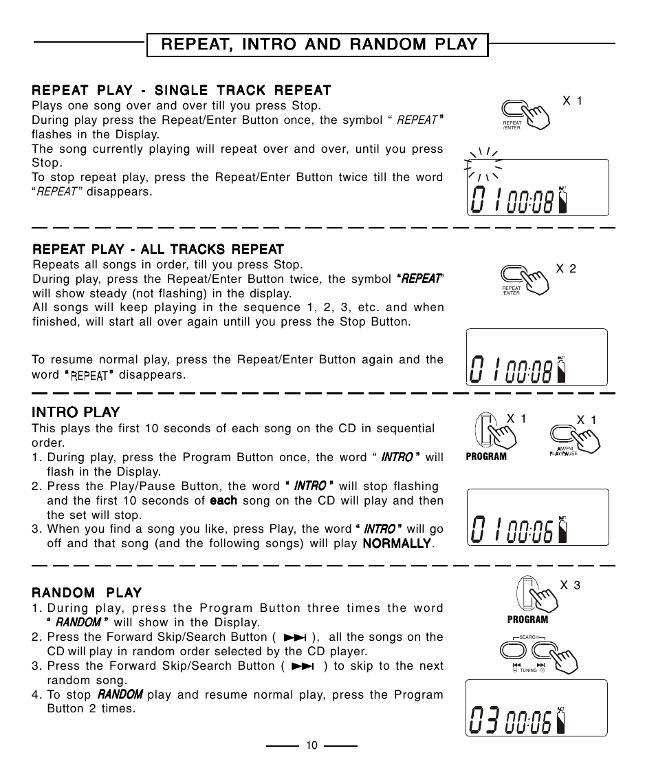 Repea | Lenoxx Electronics CD-91 User Manual | Page 11 / 20