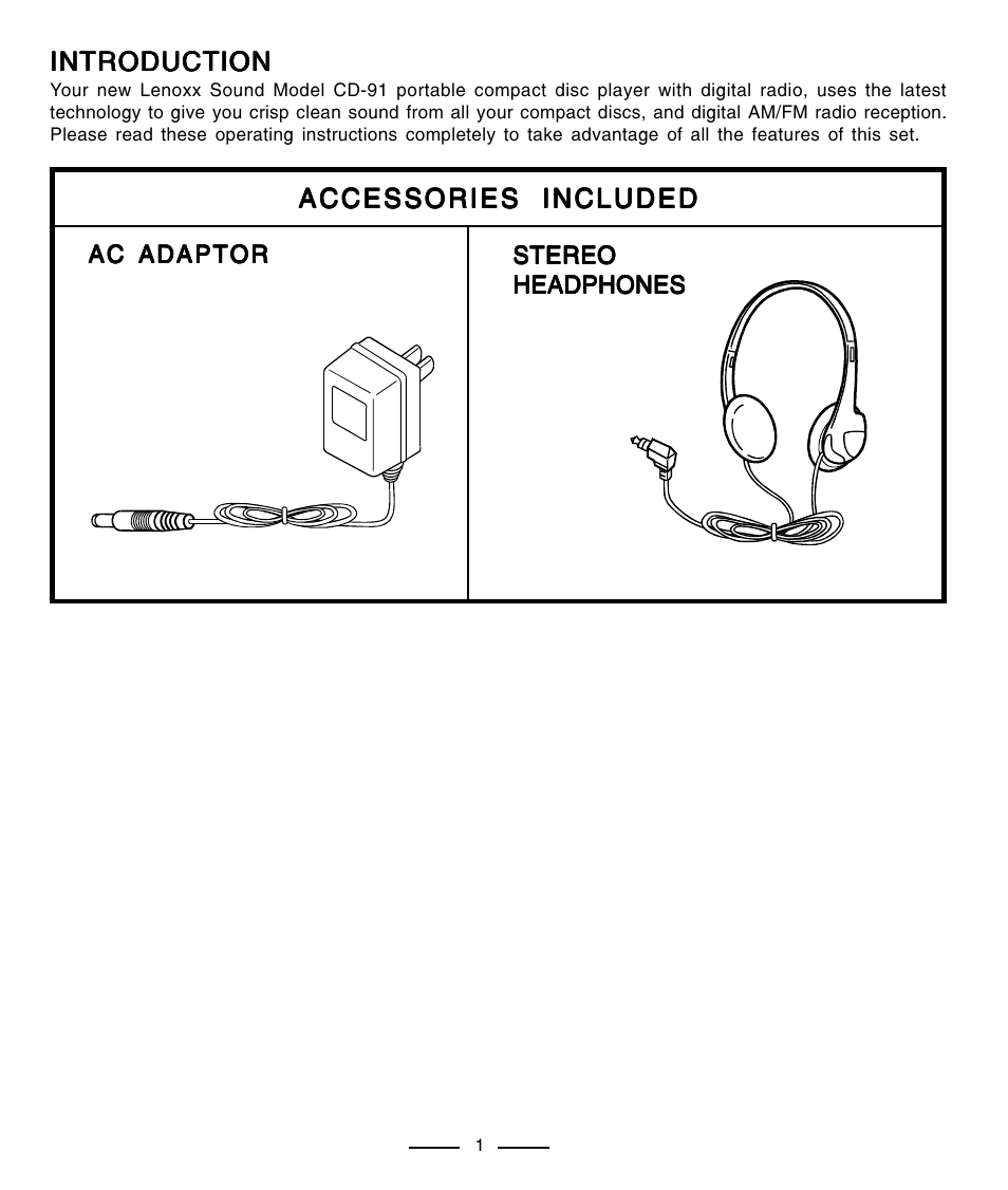 Lenoxx Electronics CD-91 User Manual | Page 2 / 20