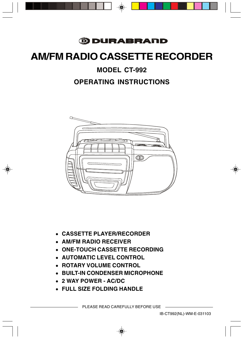 Lenoxx Electronics CT-992 User Manual | 14 pages