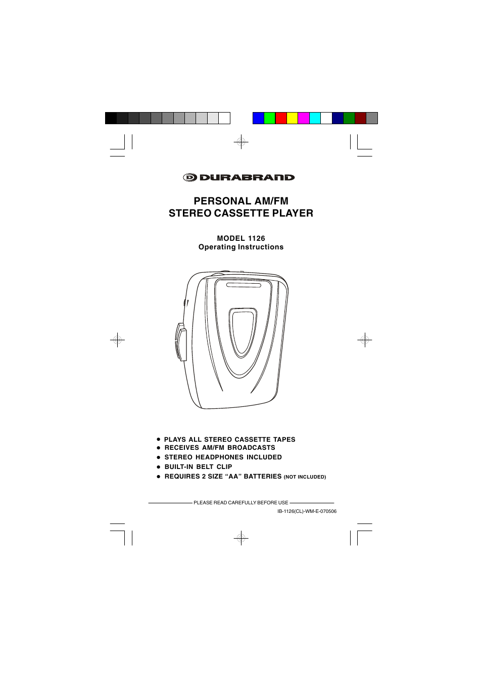 Lenoxx Electronics 1126 User Manual | 7 pages