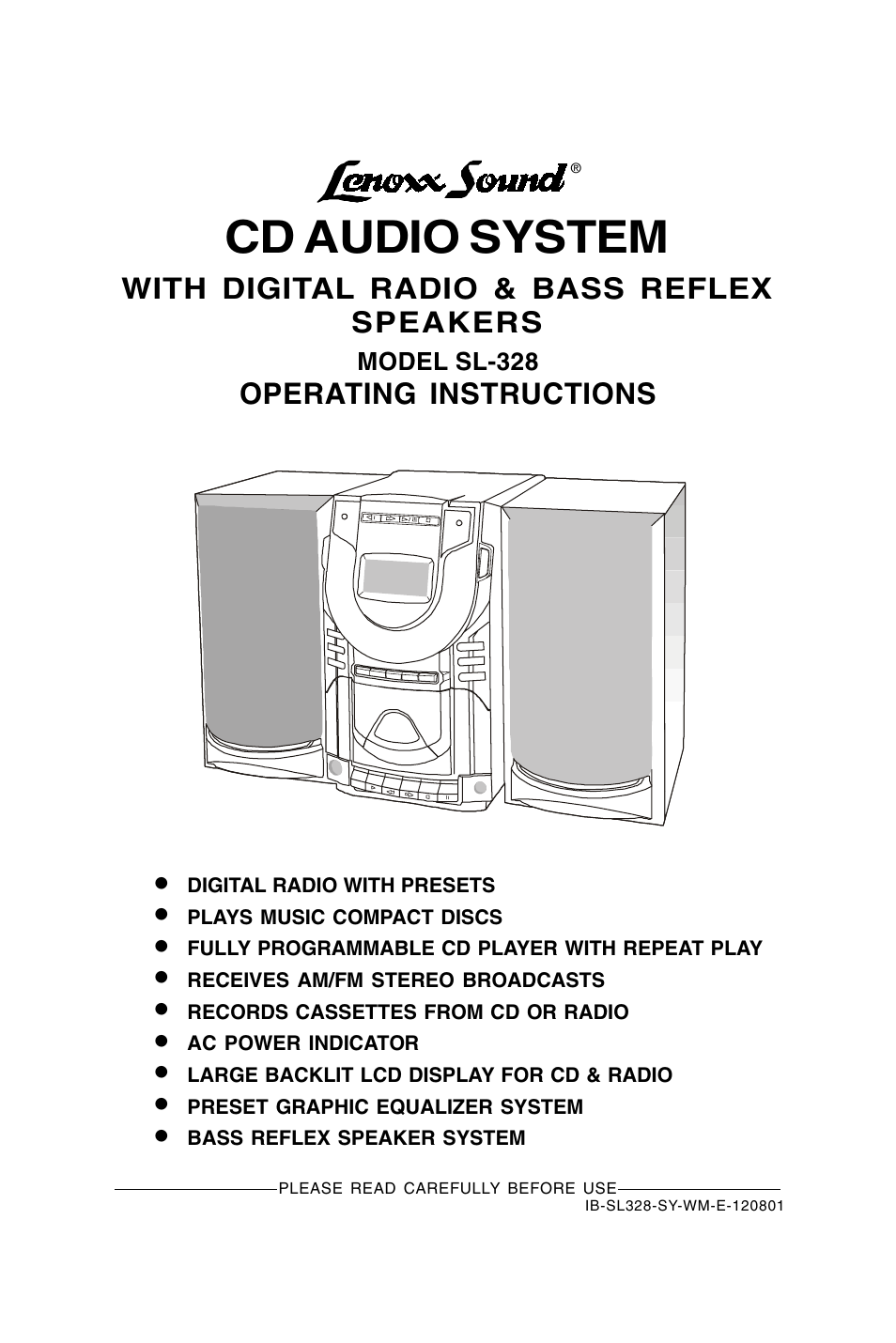 Lenoxx Electronics SL-328 User Manual | 22 pages