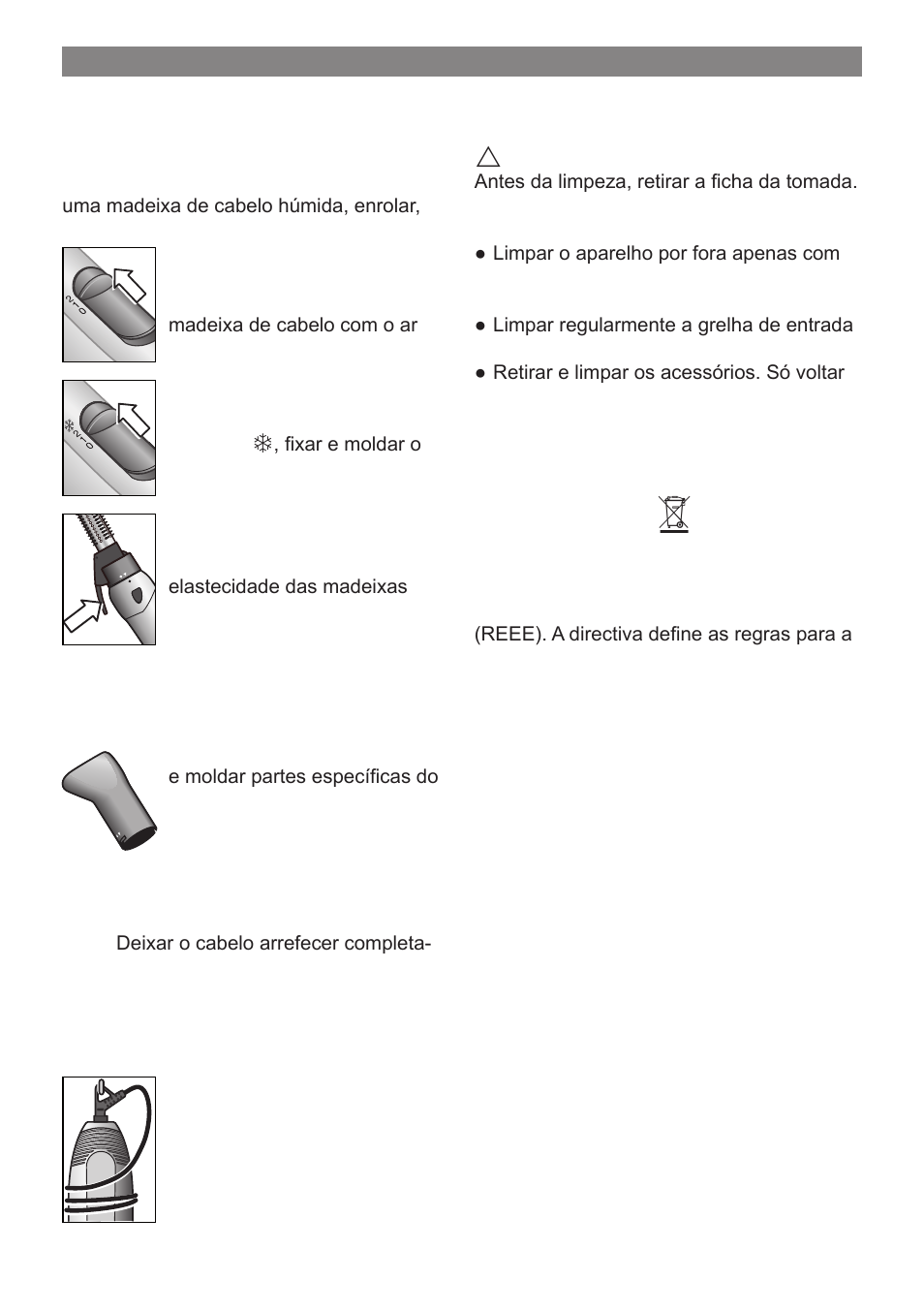 Limpeza, Eliminação do aparelho, Garantia | Arrumação | Bosch PHA 2000 User Manual | Page 26 / 47