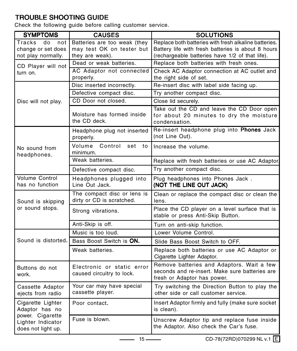 Lenoxx Electronics CD-78 User Manual | Page 16 / 20