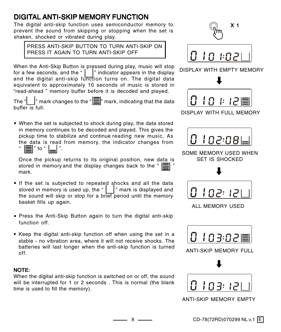 Digit | Lenoxx Electronics CD-78 User Manual | Page 9 / 20