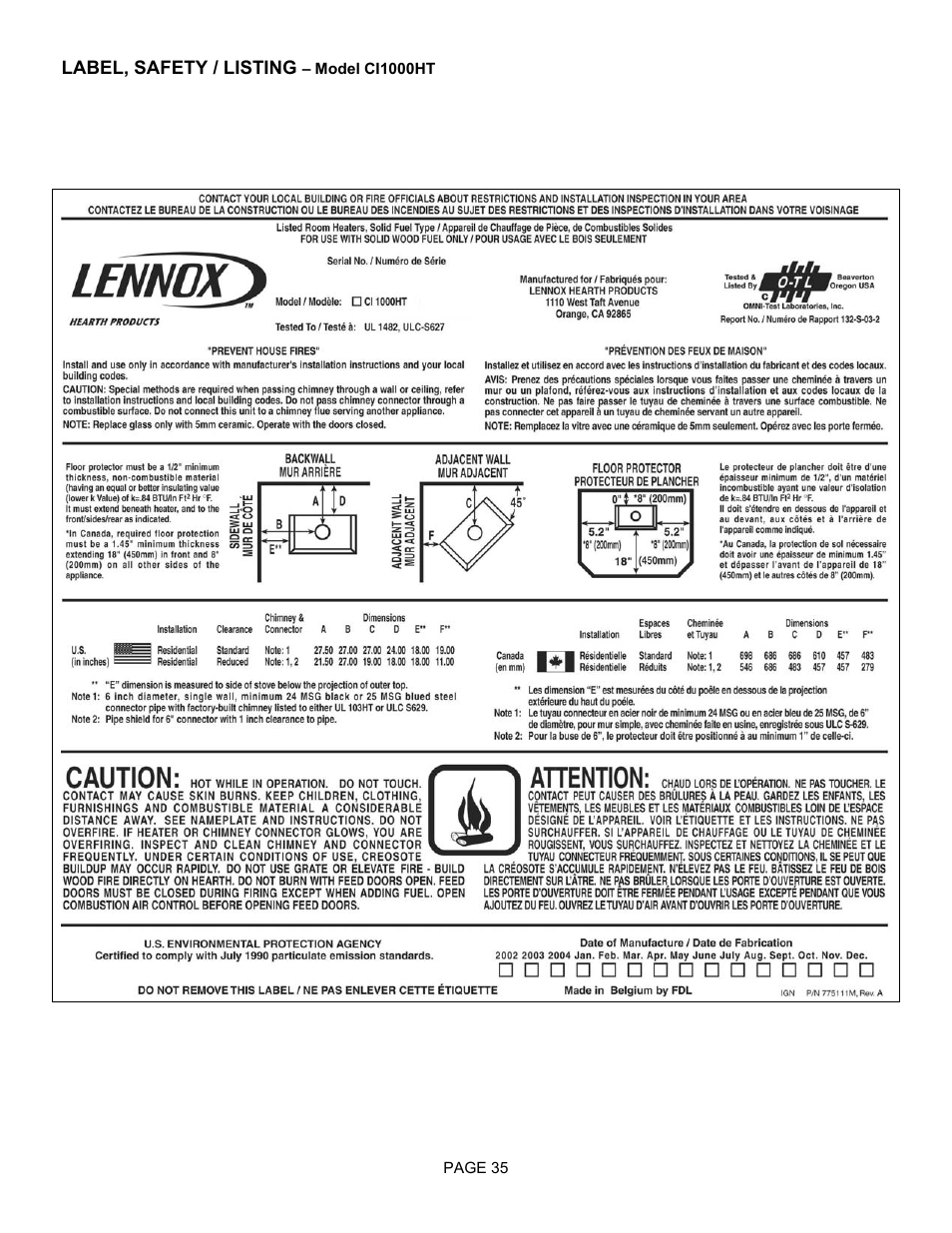 Lenoxx Electronics CI2000HT User Manual | Page 35 / 40