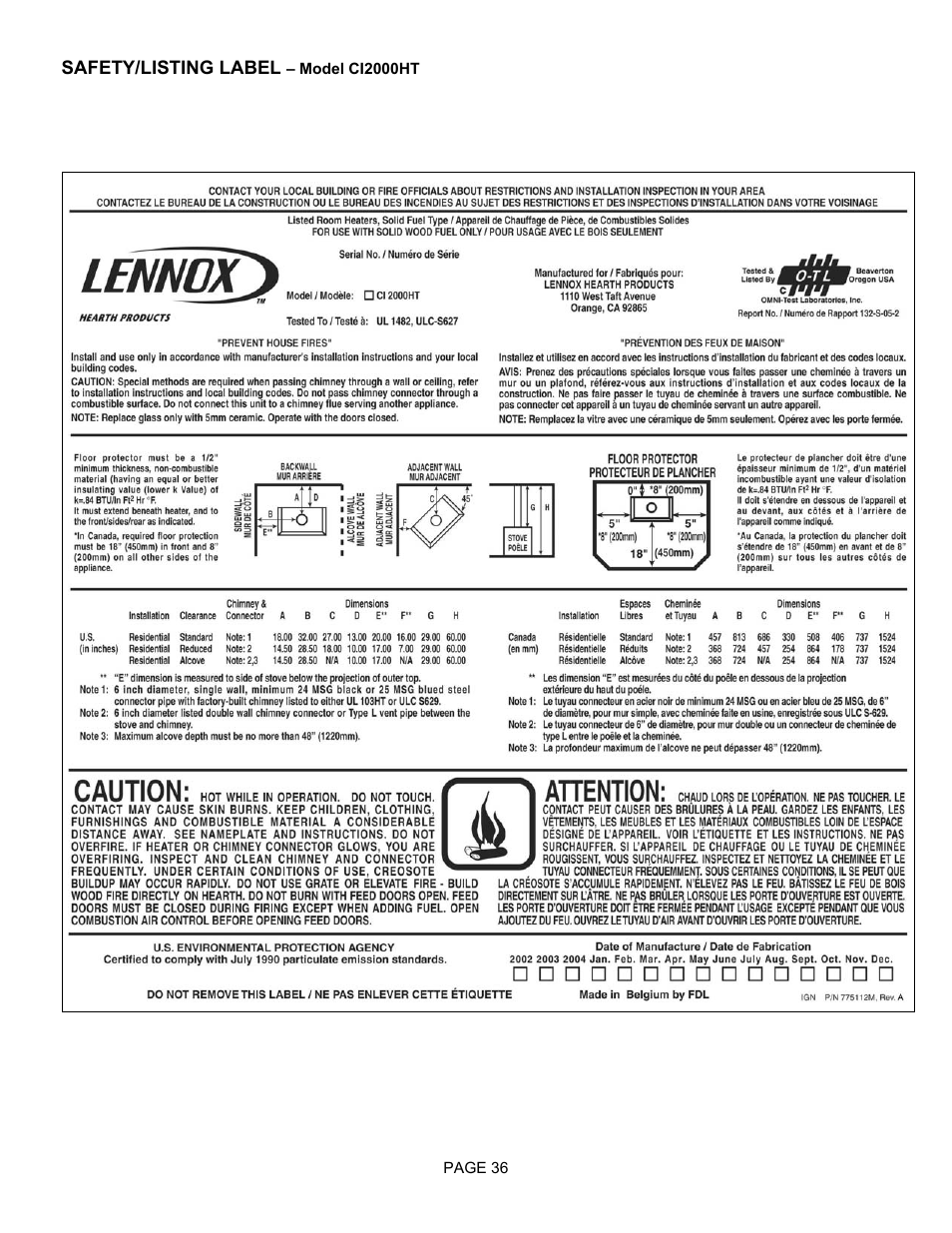 Lenoxx Electronics CI2000HT User Manual | Page 36 / 40