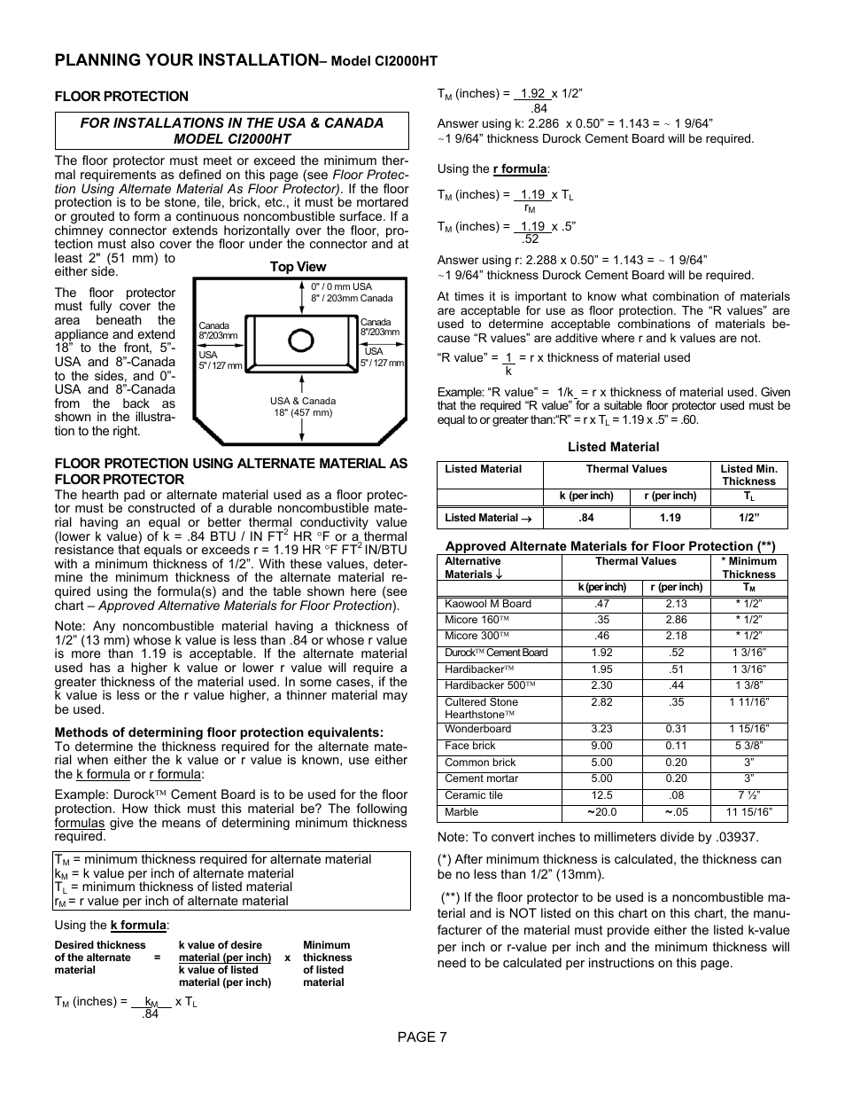Planning your installation | Lenoxx Electronics CI2000HT User Manual | Page 7 / 40