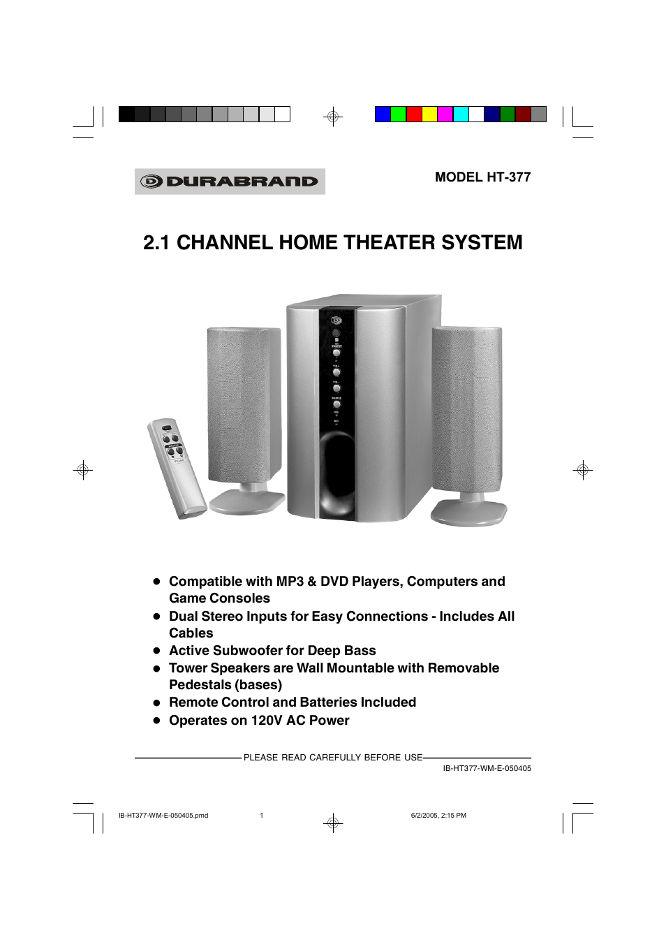 Lenoxx Electronics HT-377 User Manual | 19 pages
