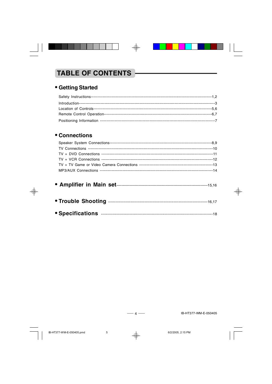 Lenoxx Electronics HT-377 User Manual | Page 5 / 19