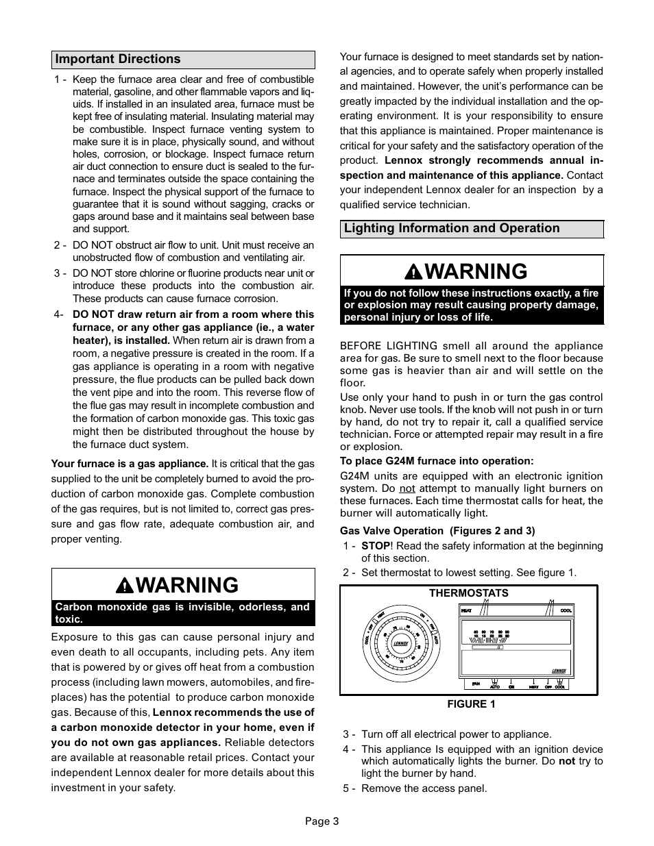 Warning | Lenoxx Electronics G24M Series User Manual | Page 3 / 6