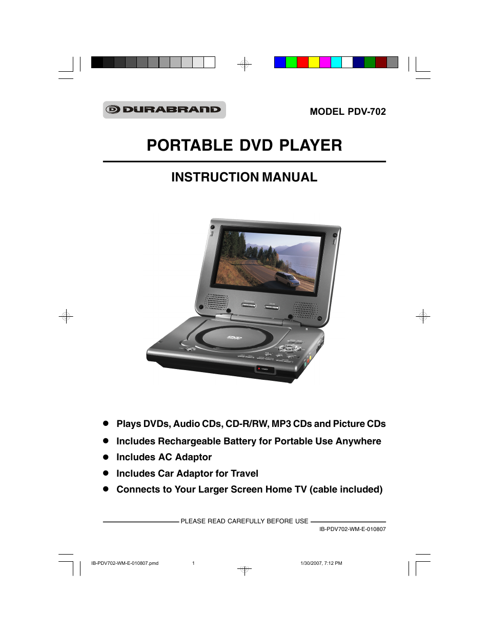 Lenoxx Electronics PDV-702 User Manual | 28 pages