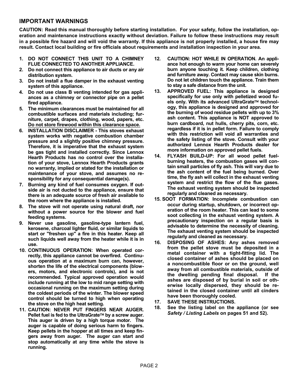 Lenoxx Electronics Optima 3 FS User Manual | Page 2 / 54