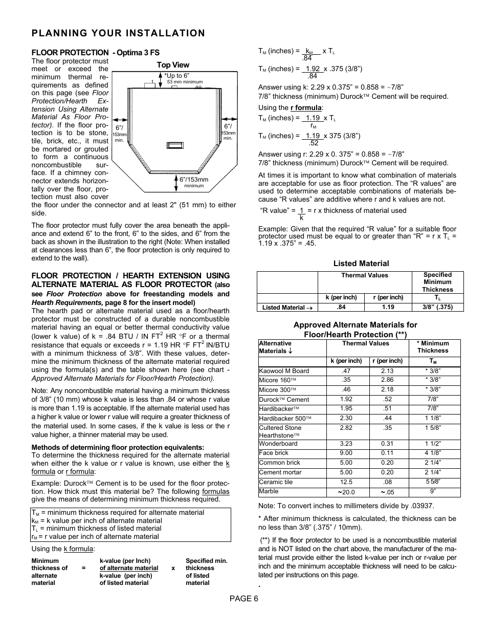 Planning your installation | Lenoxx Electronics Optima 3 FS User Manual | Page 6 / 54