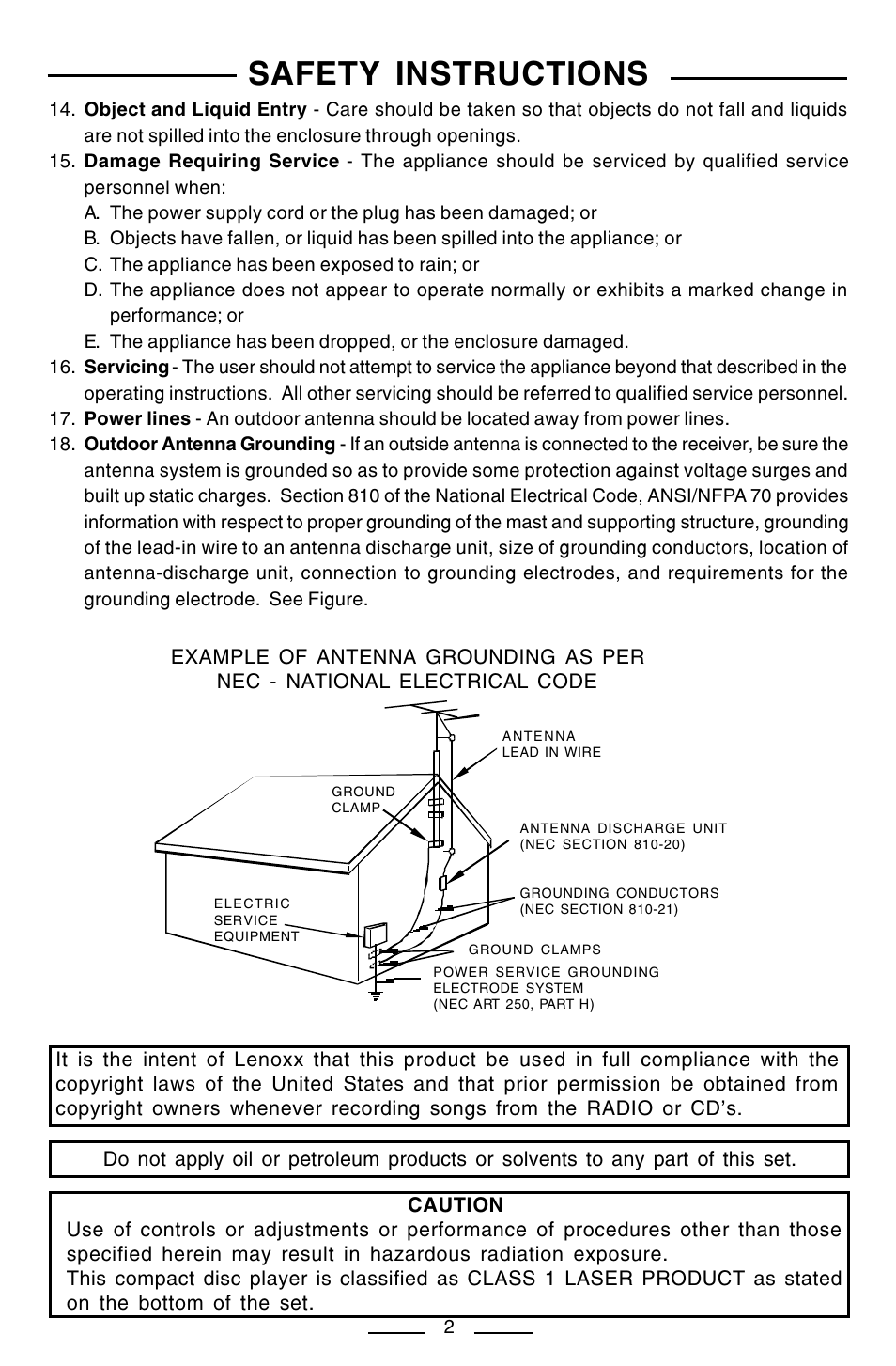 Safety instructions | Lenoxx Electronics CD-102 User Manual | Page 3 / 20