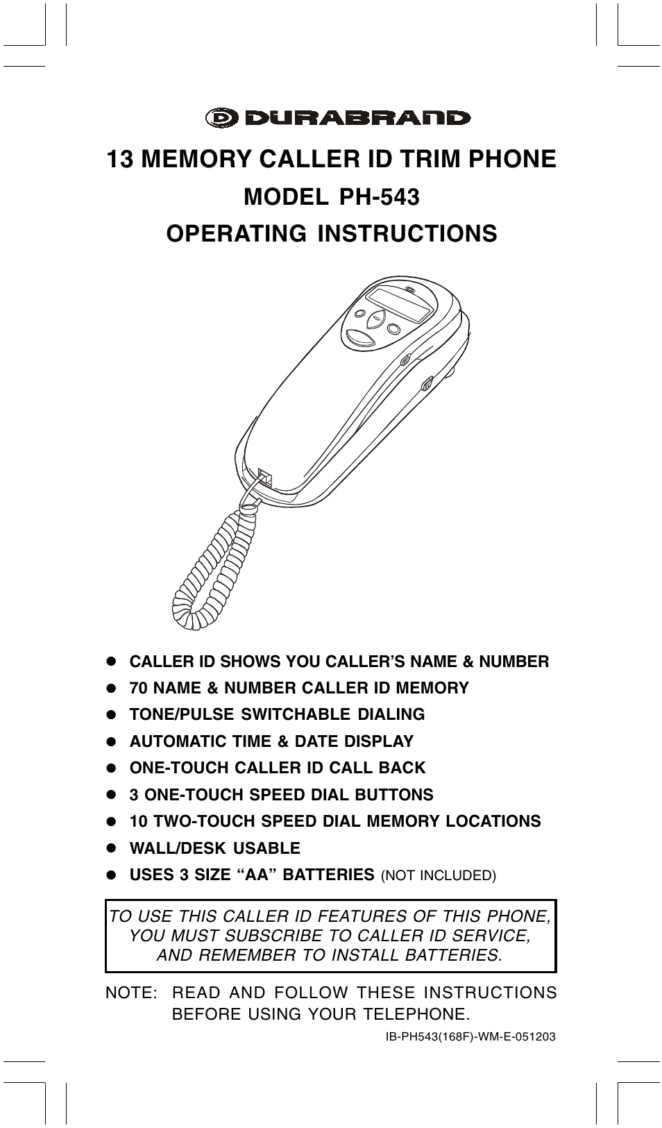 Lenoxx Electronics PH-543 User Manual | 18 pages