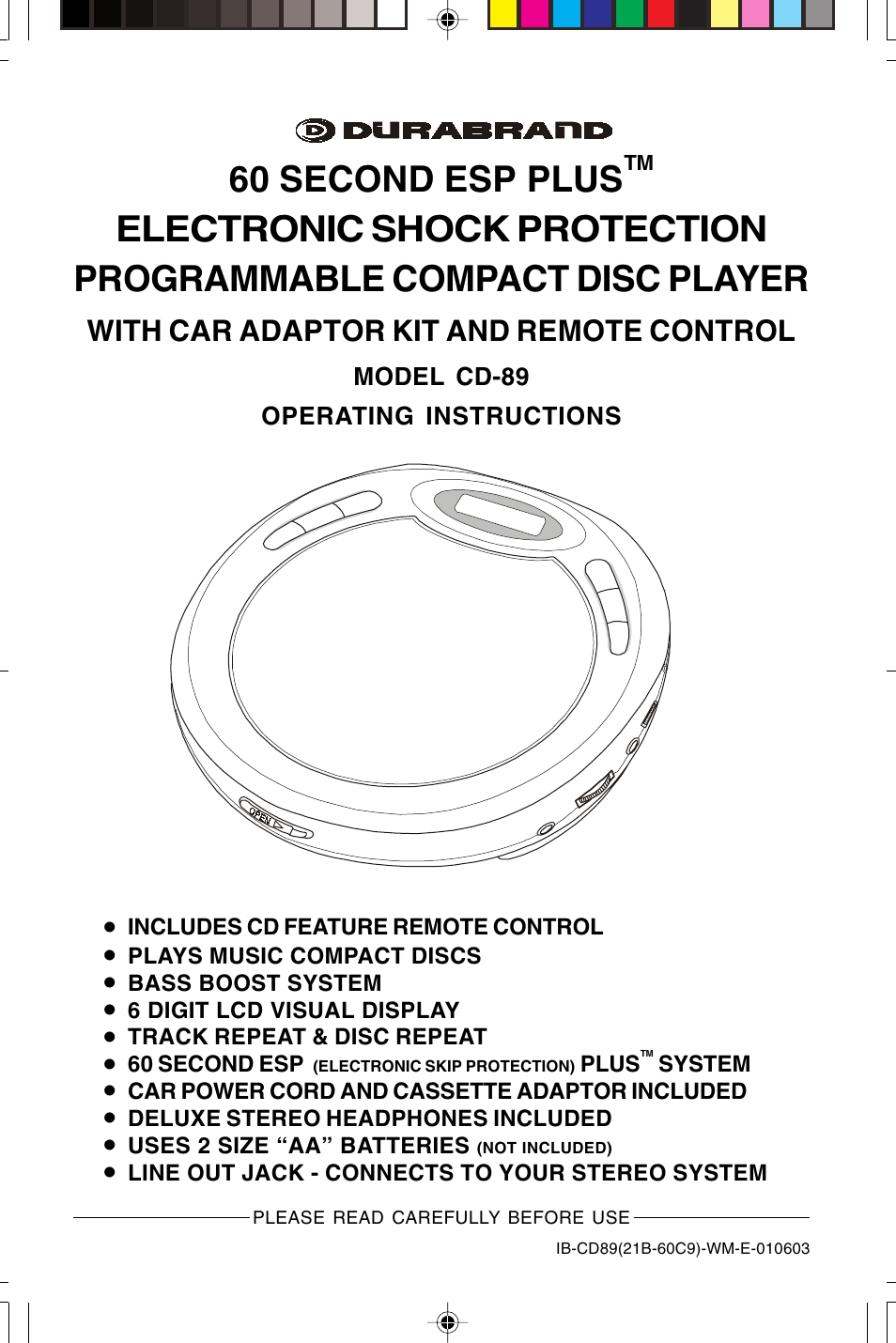 Lenoxx Electronics CD-89 User Manual | 17 pages