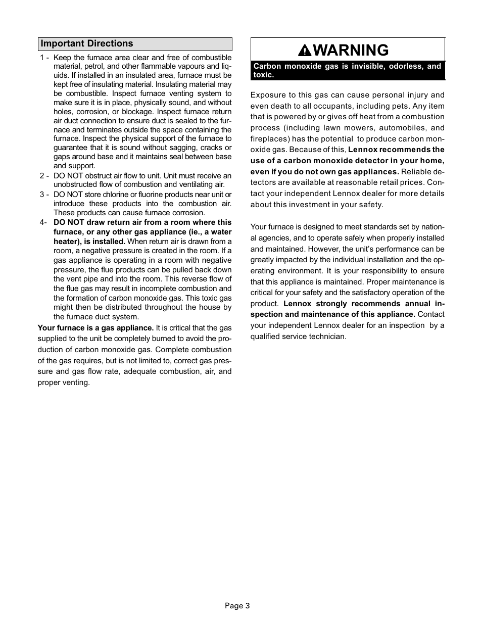 Warning | Lenoxx Electronics G24MCE User Manual | Page 3 / 6