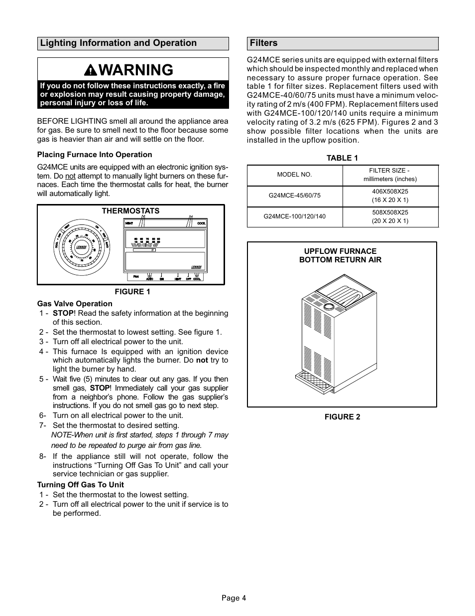 Warning | Lenoxx Electronics G24MCE User Manual | Page 4 / 6