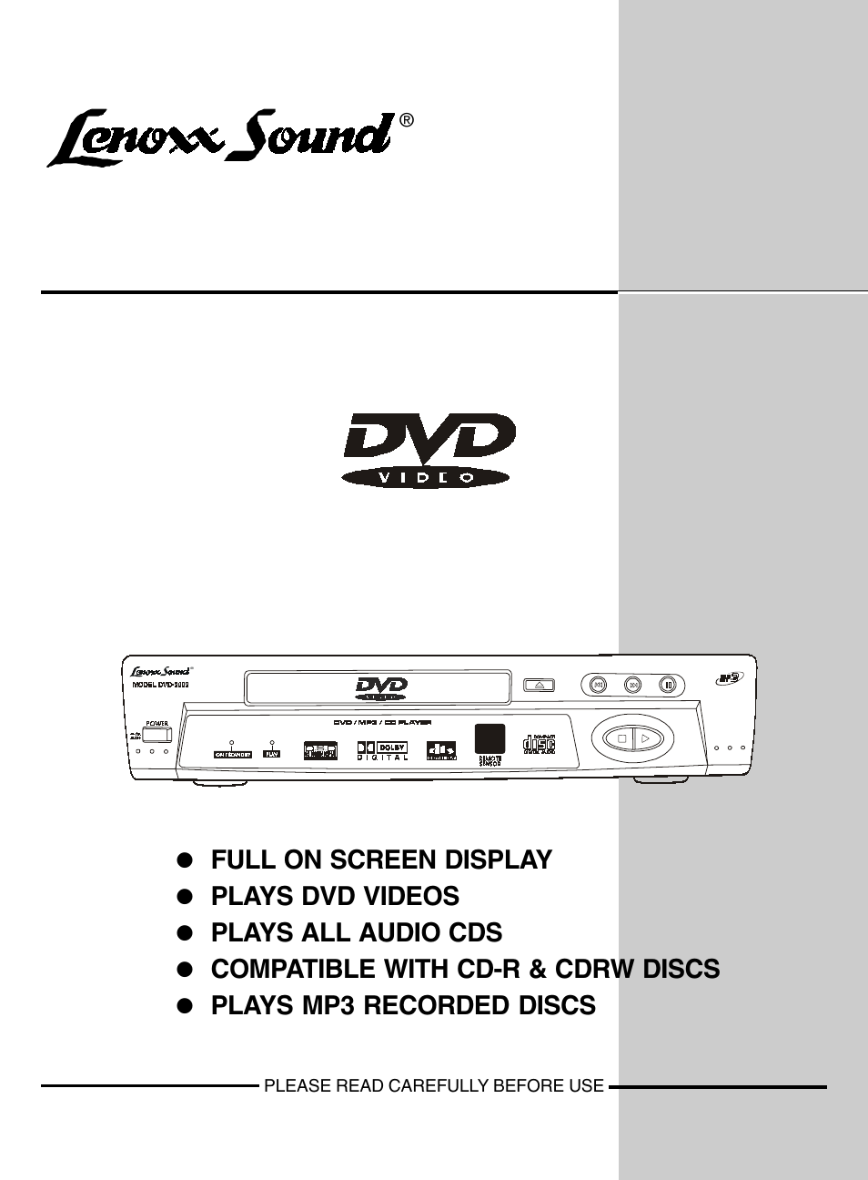 Lenoxx Electronics DVD-2002 User Manual | 30 pages