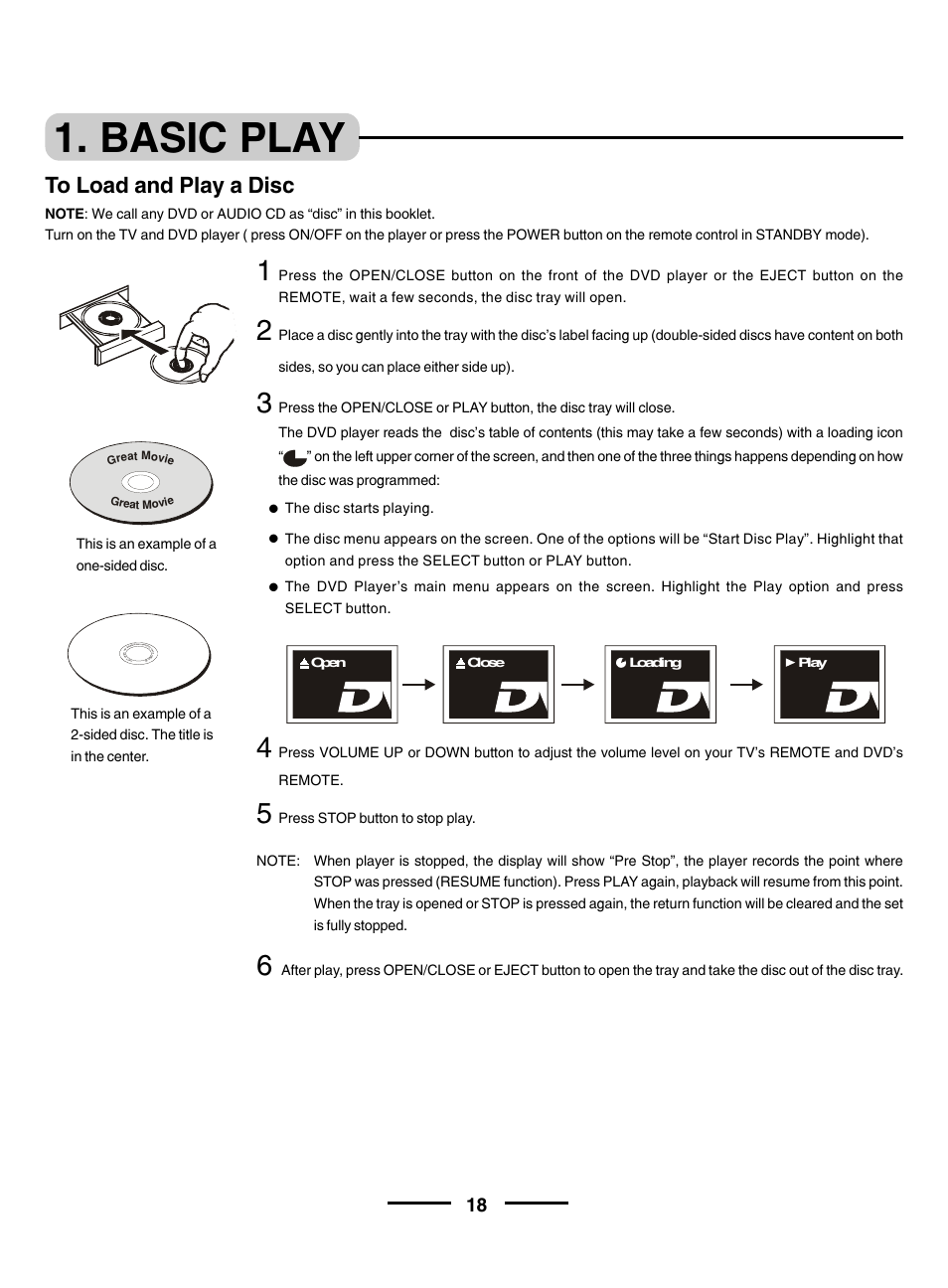 Basic play | Lenoxx Electronics DVD-2002 User Manual | Page 19 / 30