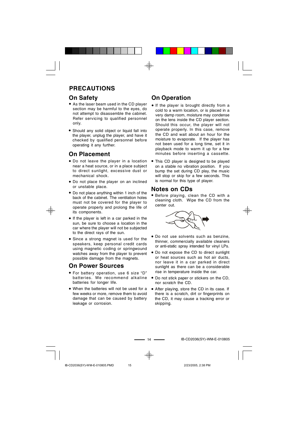 Lenoxx Electronics CD-2036 User Manual | Page 15 / 18