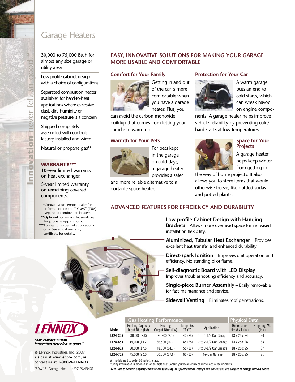 Garage heaters | Lenoxx Electronics LF24 User Manual | Page 2 / 2