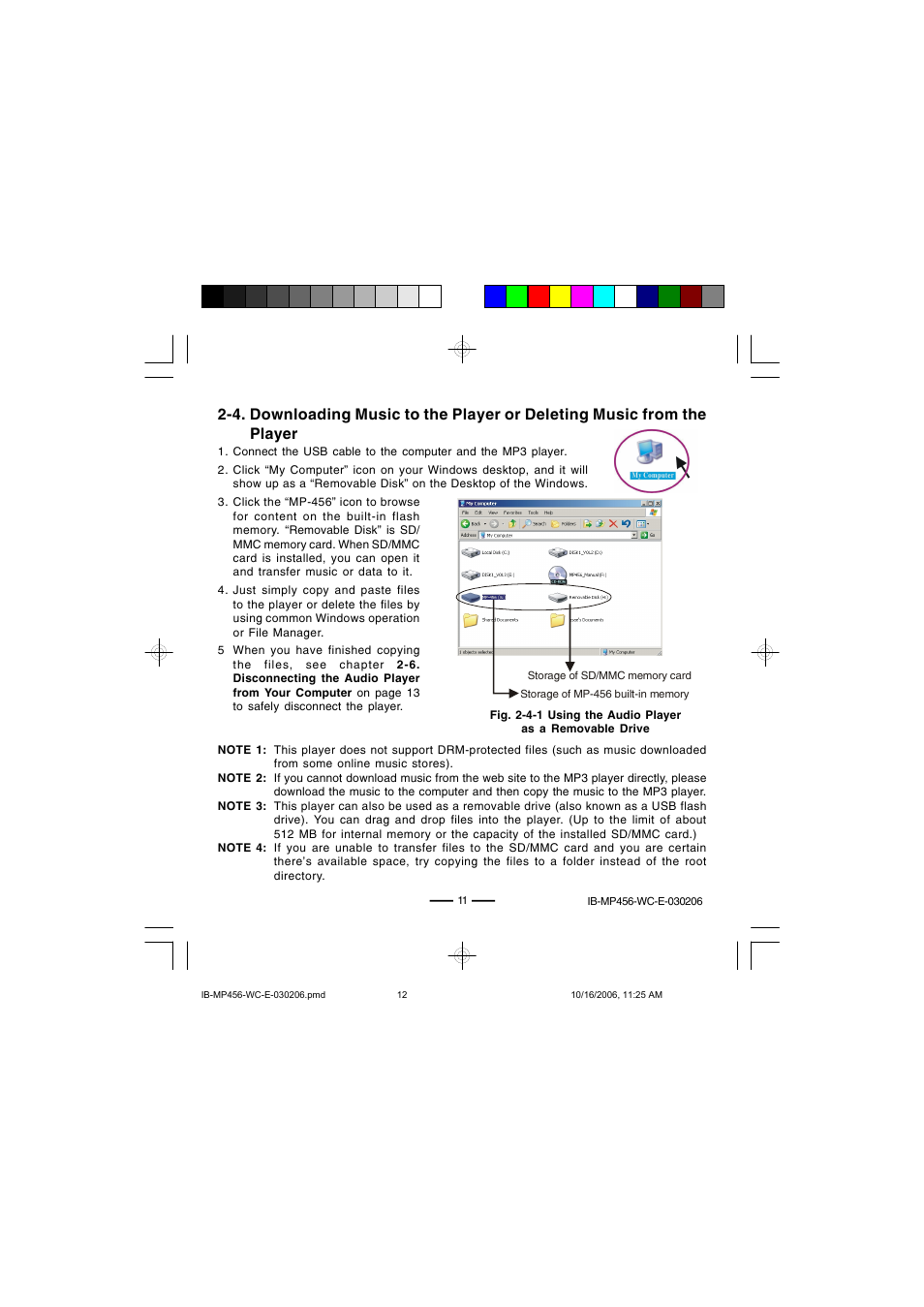 Lenoxx Electronics MP-456 User Manual | Page 12 / 37