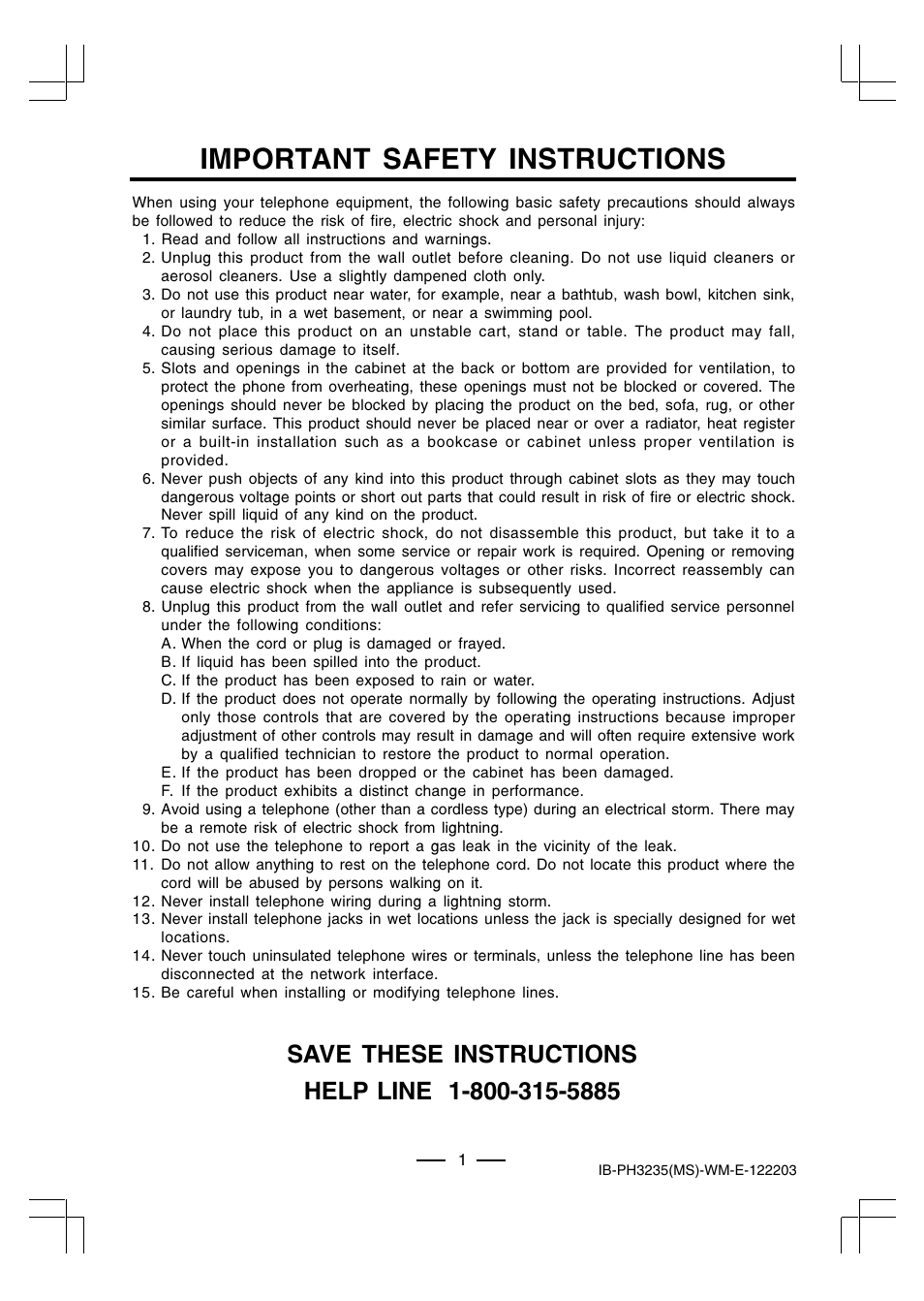 Important safety instructions | Lenoxx Electronics PH-3235 User Manual | Page 2 / 14