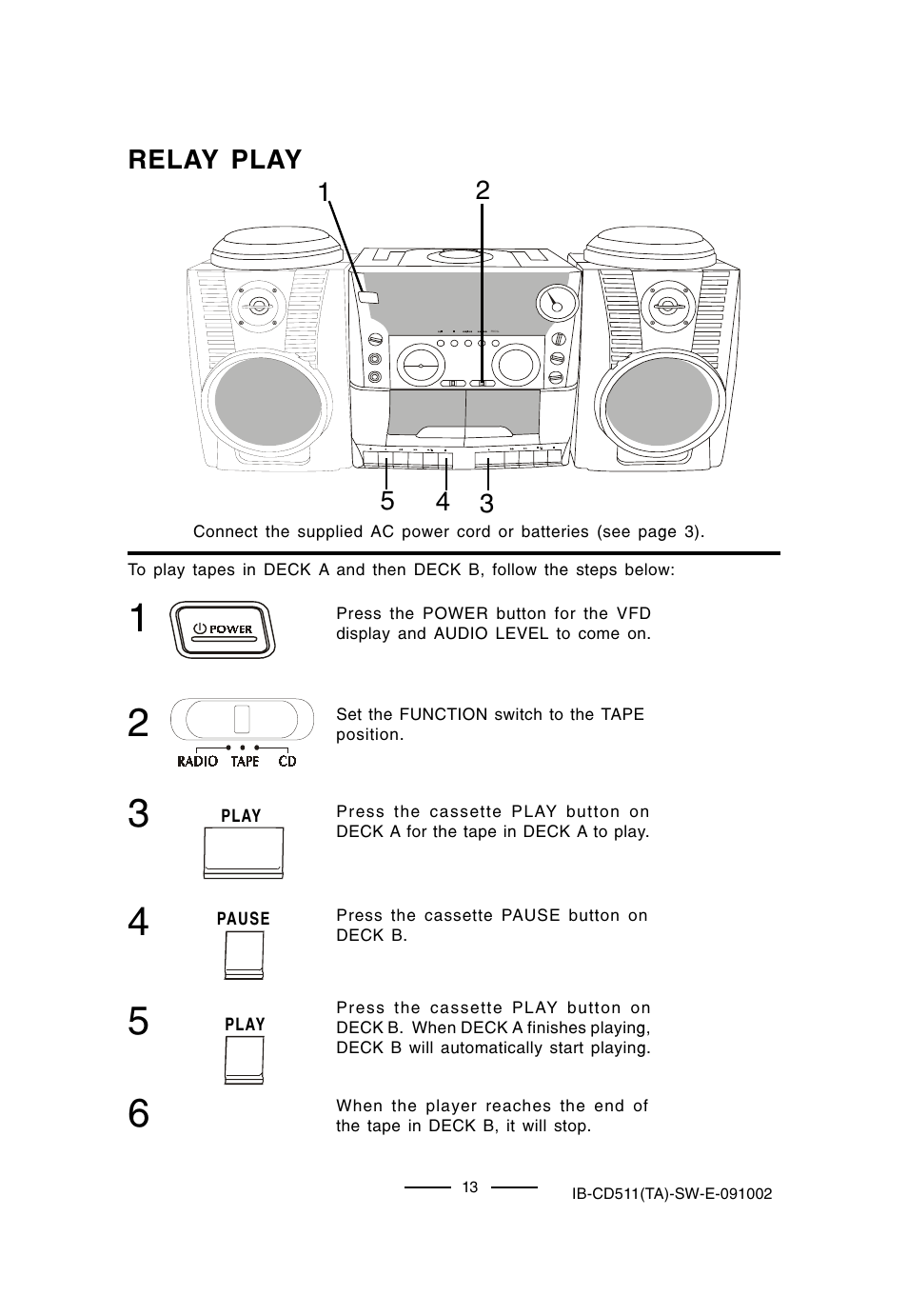 Relay play 3 2 | Lenoxx Electronics CD-511 User Manual | Page 14 / 24
