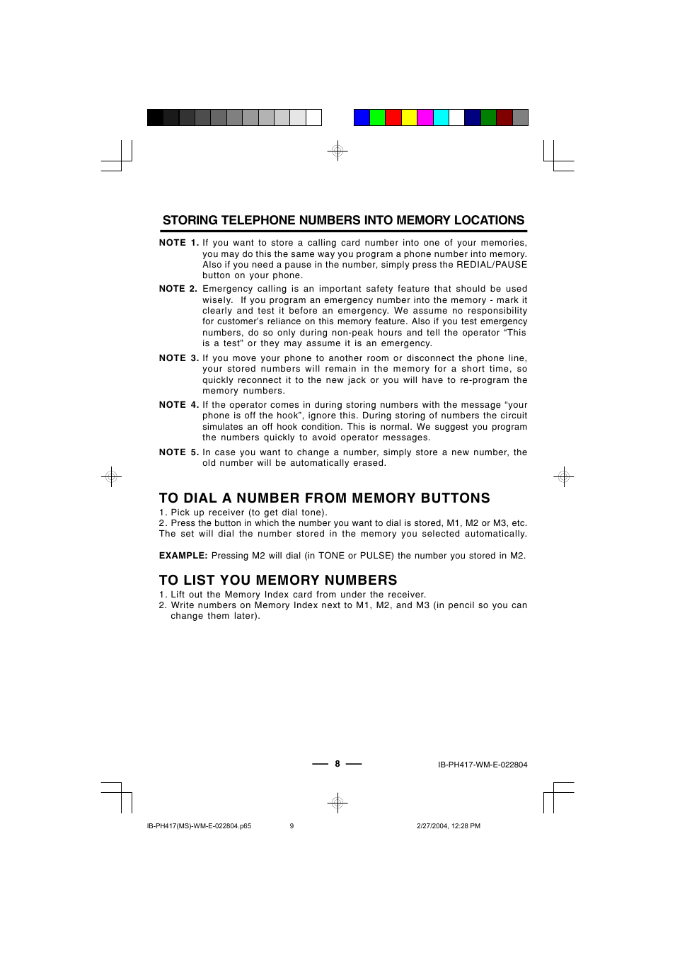 Lenoxx Electronics PH-417 User Manual | Page 9 / 13