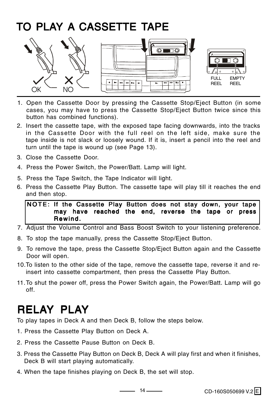 Rela, Rela relay yy y y pla pla pla pla play yy y y | Lenoxx Electronics CD-160 User Manual | Page 15 / 23