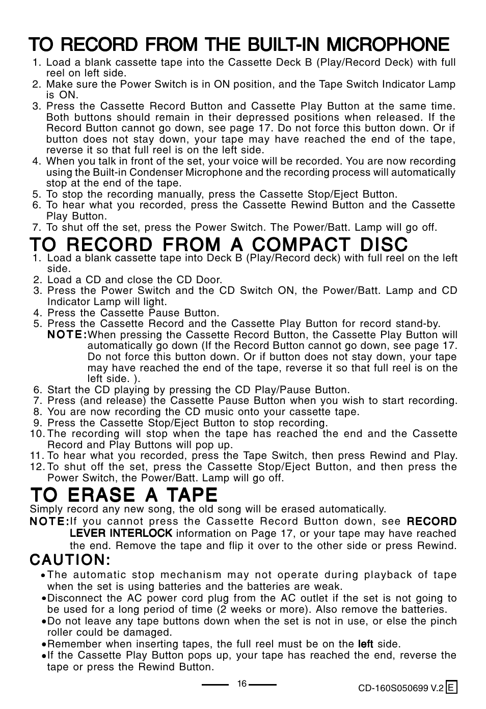 Lenoxx Electronics CD-160 User Manual | Page 17 / 23