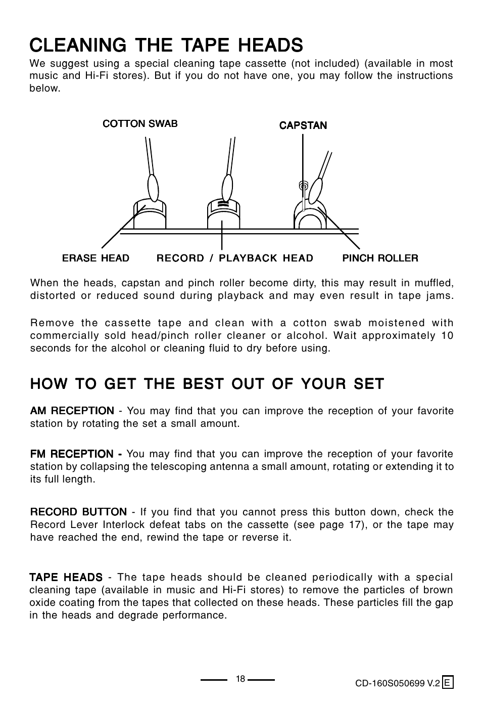 Cleaning the t, How to get the best out of your set | Lenoxx Electronics CD-160 User Manual | Page 19 / 23