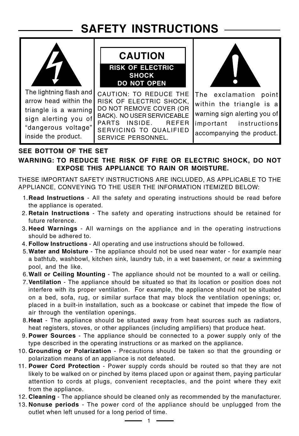 Safety instructions, Caution | Lenoxx Electronics CD-210 User Manual | Page 2 / 21