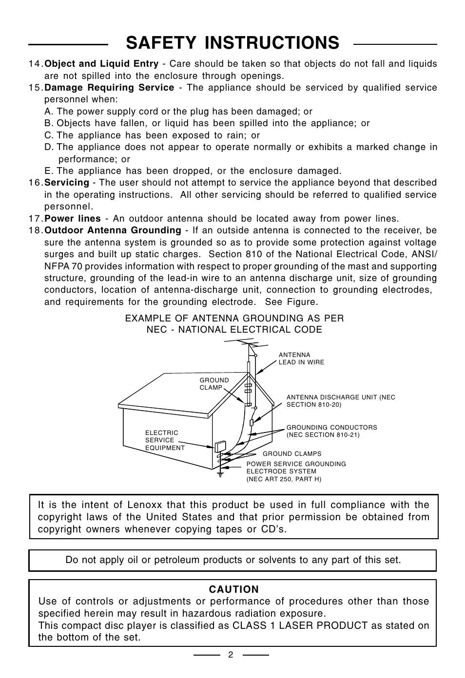 Safety instructions | Lenoxx Electronics CD-210 User Manual | Page 3 / 21
