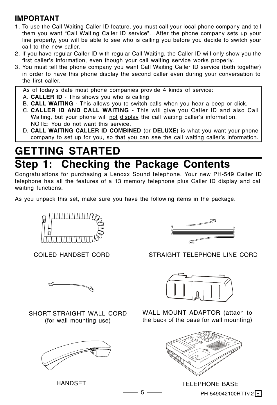 Important | Lenoxx Electronics PH-549 User Manual | Page 7 / 19