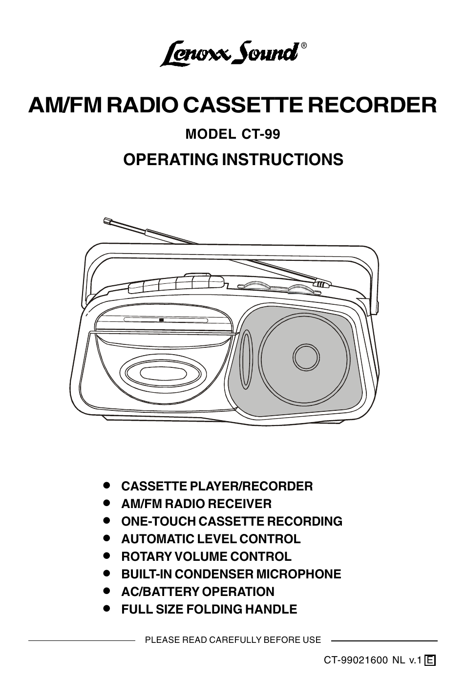 Lenoxx Electronics CT-99 User Manual | 14 pages