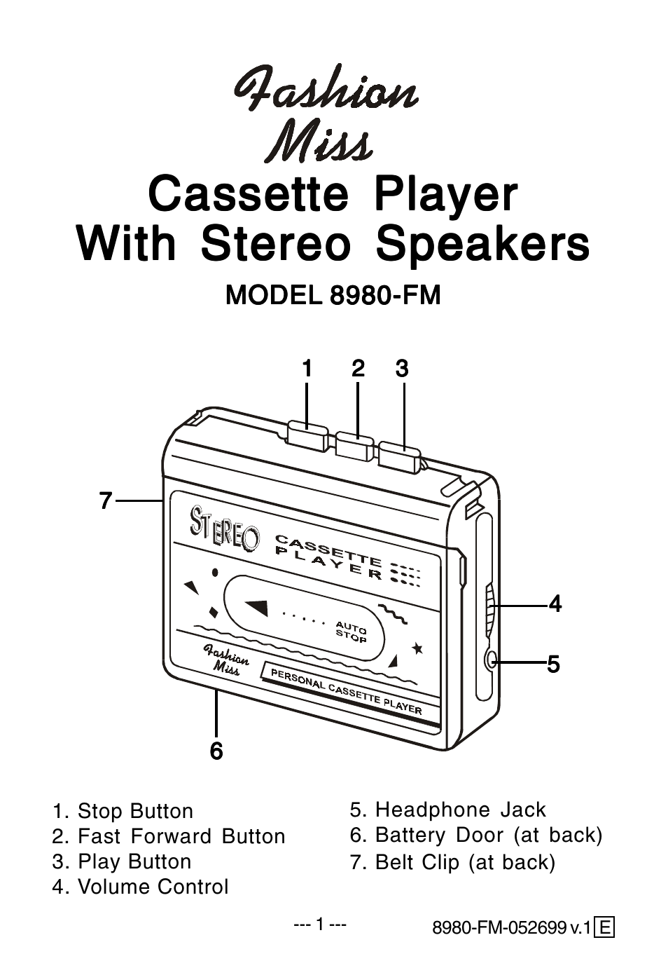 Lenoxx Electronics 8980 FM User Manual | 4 pages