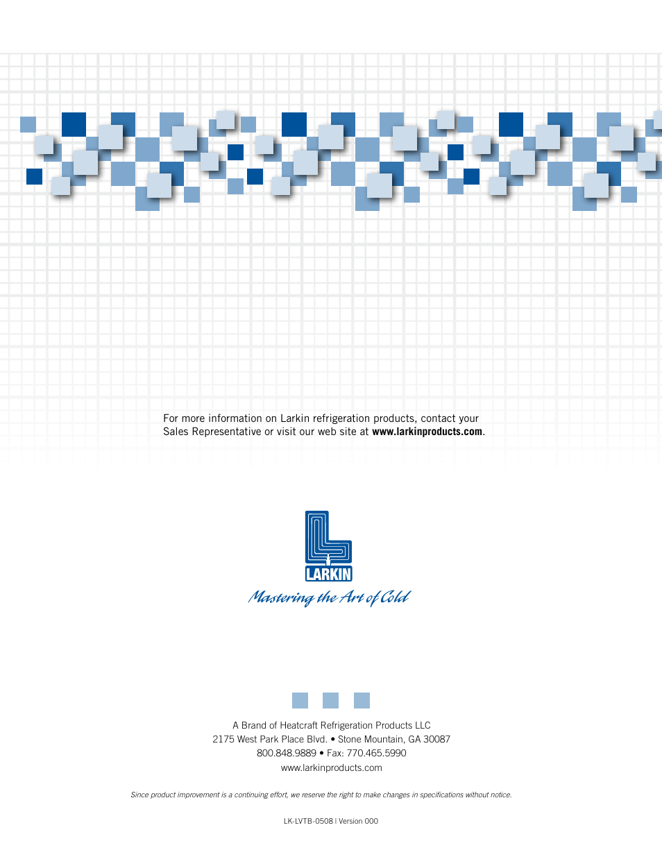 Mastering the art of cold | Lance-Larkin LK-LVTB User Manual | Page 12 / 12
