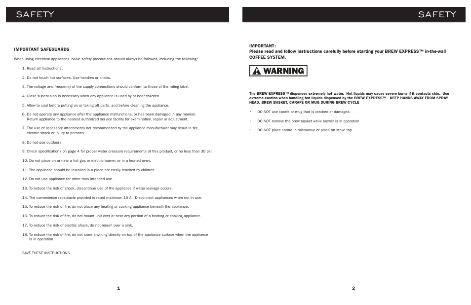 Safety | Lance-Larkin BE-112 User Manual | Page 3 / 11