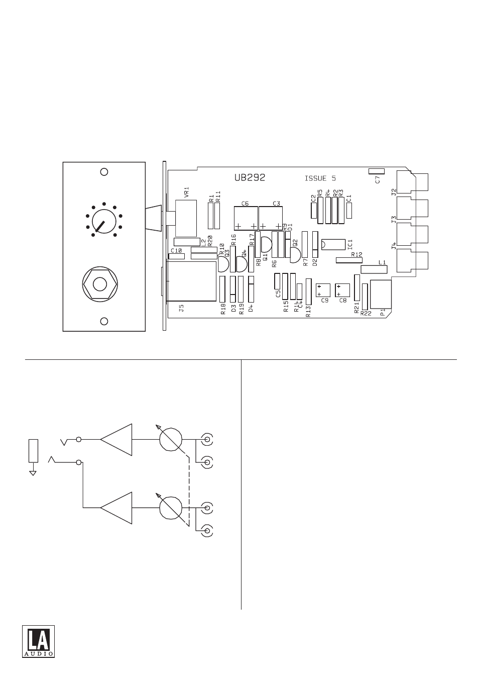 LA Audio Electronic UB292 User Manual | 1 page