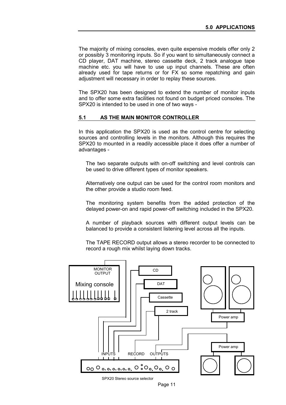 Mixing console | LA Audio SPX20 User Manual | Page 11 / 14