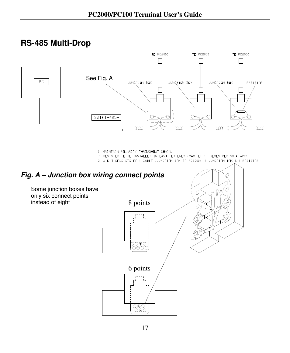 Rs-485 multi-drop | Lathem PC2000 User Manual | Page 25 / 34