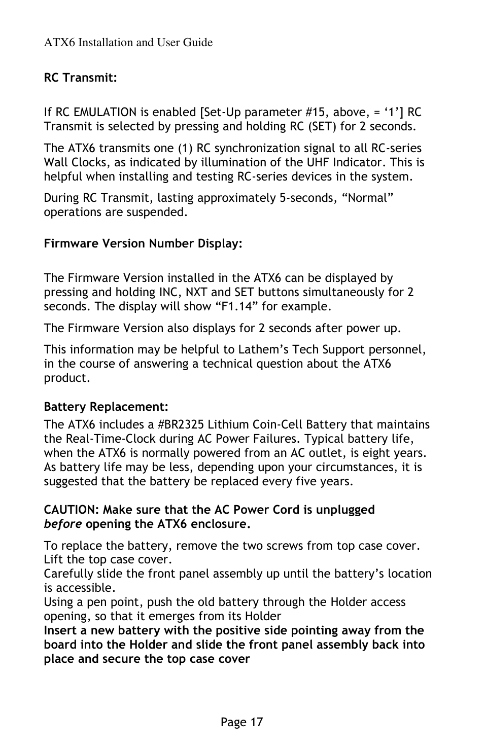 Lathem AirTime ATX6 User Manual | Page 21 / 31
